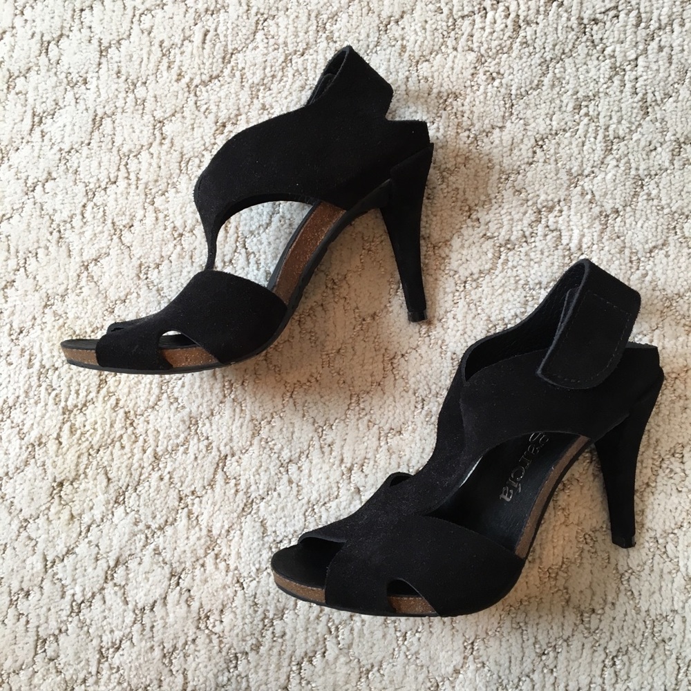 Pedro Garcia Black Suede Heels